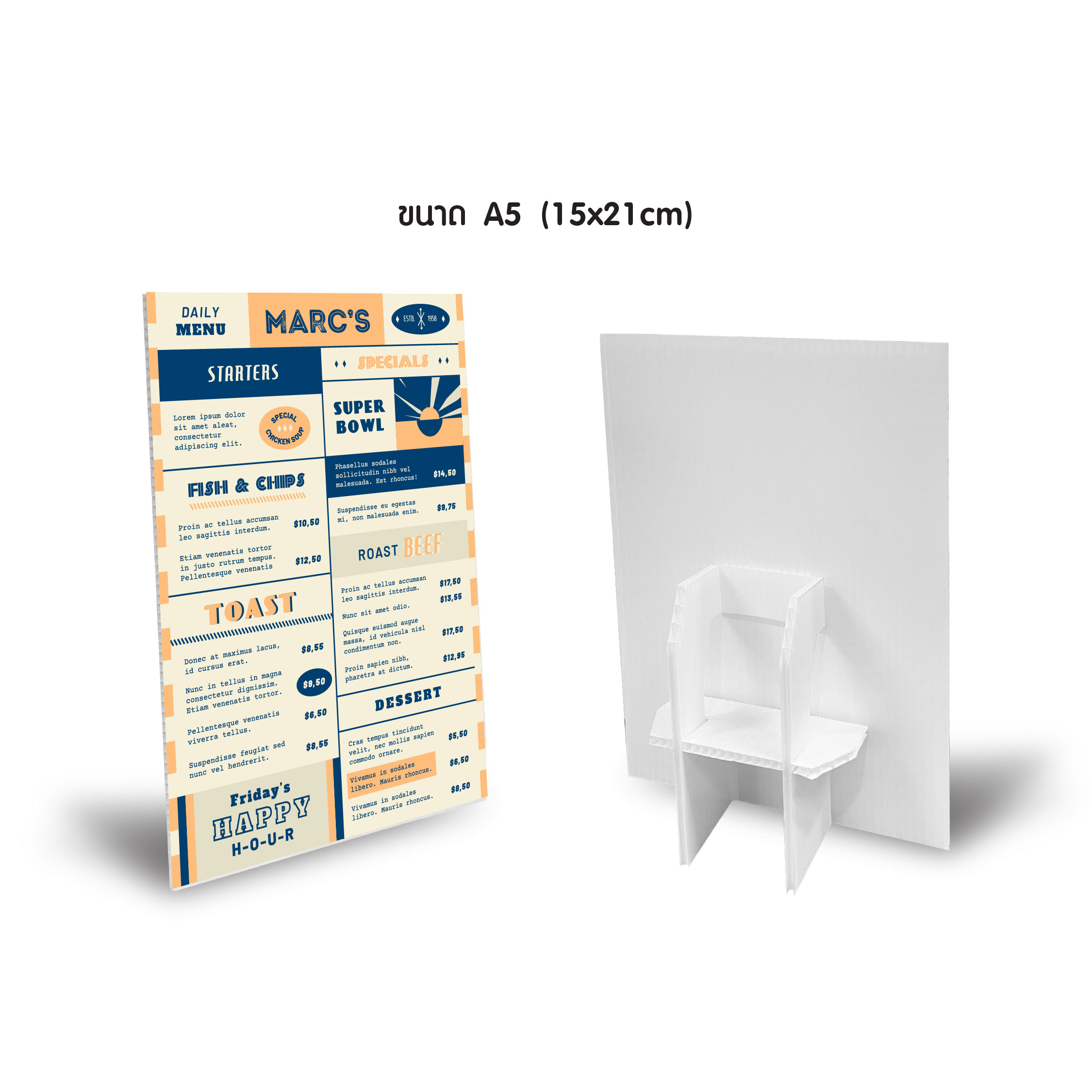 Menu Standee ป้ายเมนูตั้งโต๊ะ - Image 12