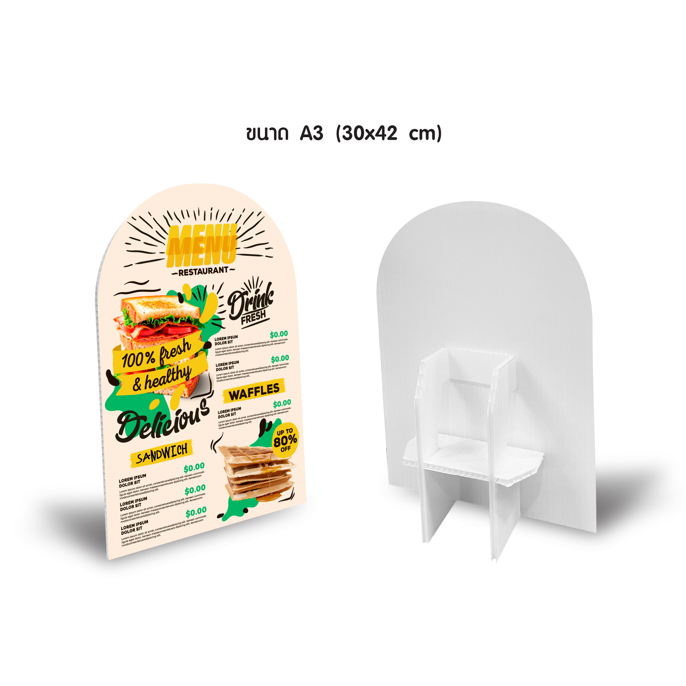 Menu Standee ป้ายเมนูตั้งโต๊ะ - Image 5
