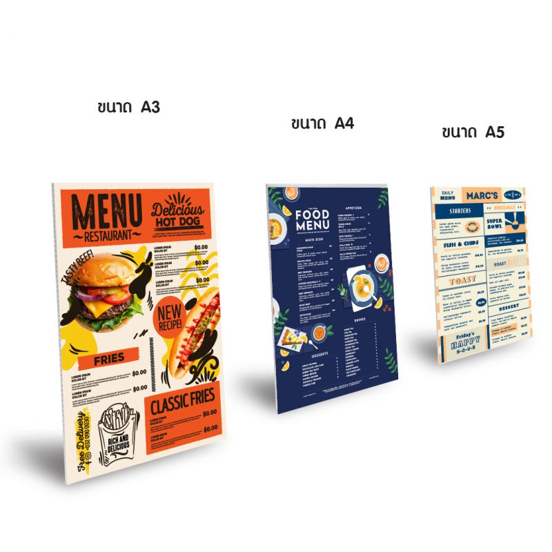 Menu Standee ป้ายเมนูตั้งโต๊ะ - Image 2