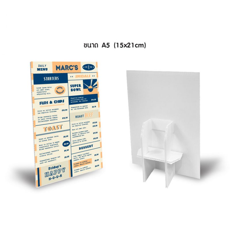 Menu Standee ป้ายเมนูตั้งโต๊ะ - Image 5