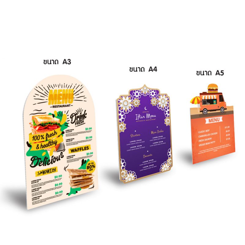 Menu Standee ป้ายเมนูตั้งโต๊ะ - Image 6