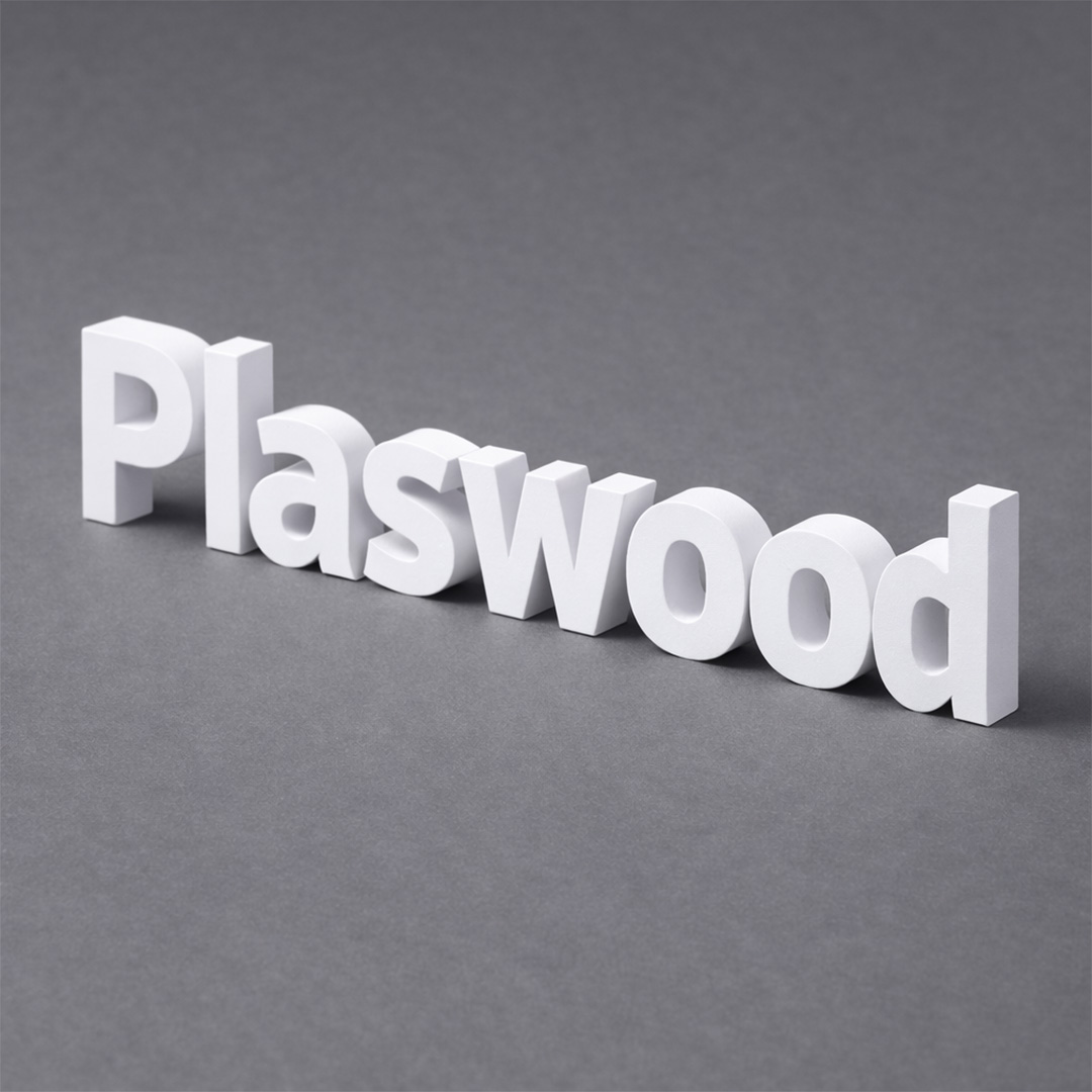 ป้ายตัวอักษร Plaswood