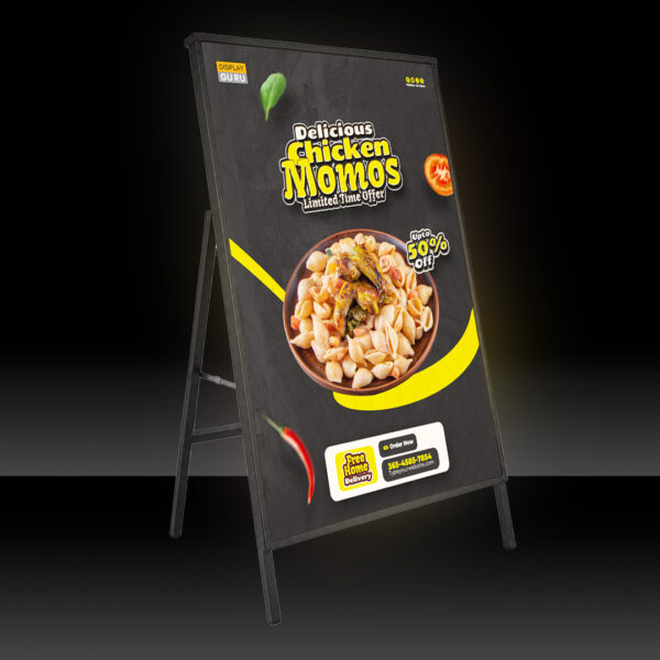 Alternative view of ป้ายไฟ Poster A Stand Lightbox แบบตั้งพื้น