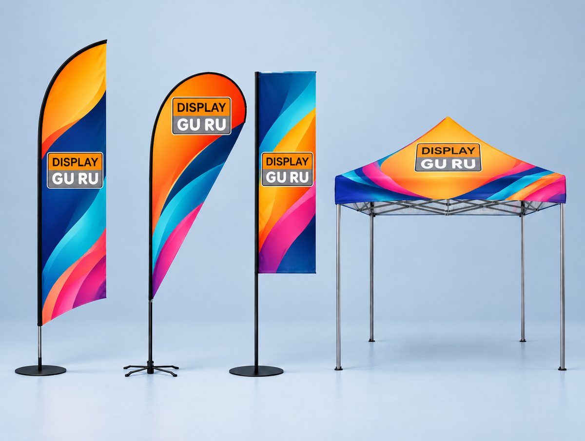 ธงชายหาด Beach Flag ธงหยดน้ำ เต็นท์ Display Guru