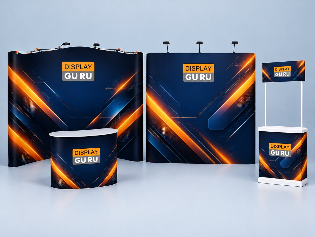 บูธ Pop Up Counter PVC งานพิมพ์อิงค์เจ็ท Display Guru